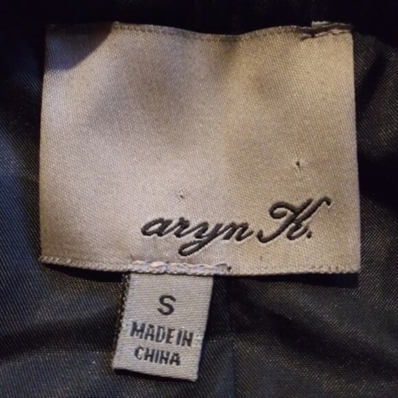 Aryn K. Black & White Tweed Blazer Gold Chain Accent Classic Size Small - Picture 4 of 8